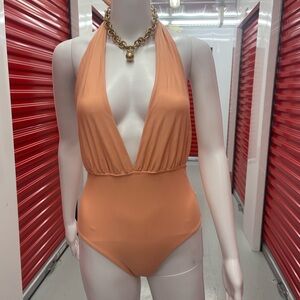 American Apparel Peach Halter Swimsuit
